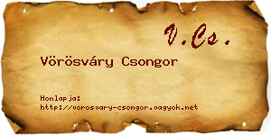 Vörösváry Csongor névjegykártya